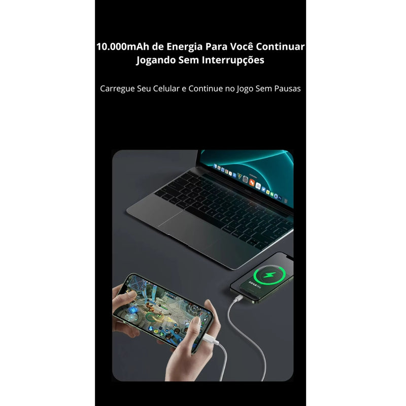 Power Bank Magnético 100.000mAh | Carregamento Rápido USB-C & MagSafe