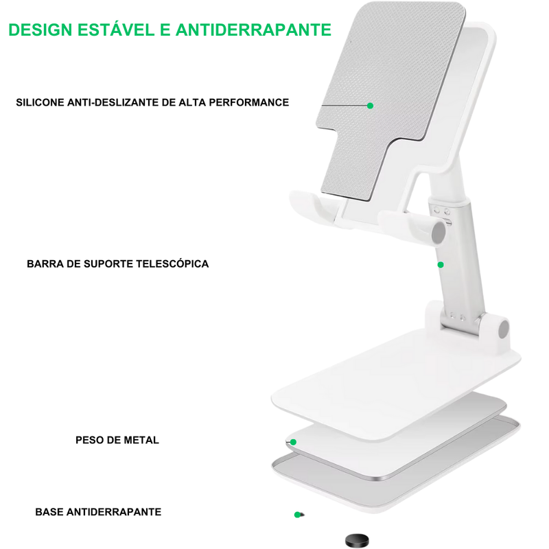 Suporte Ajustável para Celular e Tablet - Ideal para Escritório, Estudo e Conforto