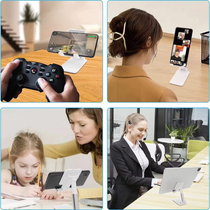 Suporte Ajustável para Celular e Tablet - Ideal para Escritório, Estudo e Conforto