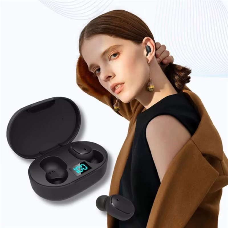 Fones E6S TWS Bluetooth - Cancelamento de Ruído e LED