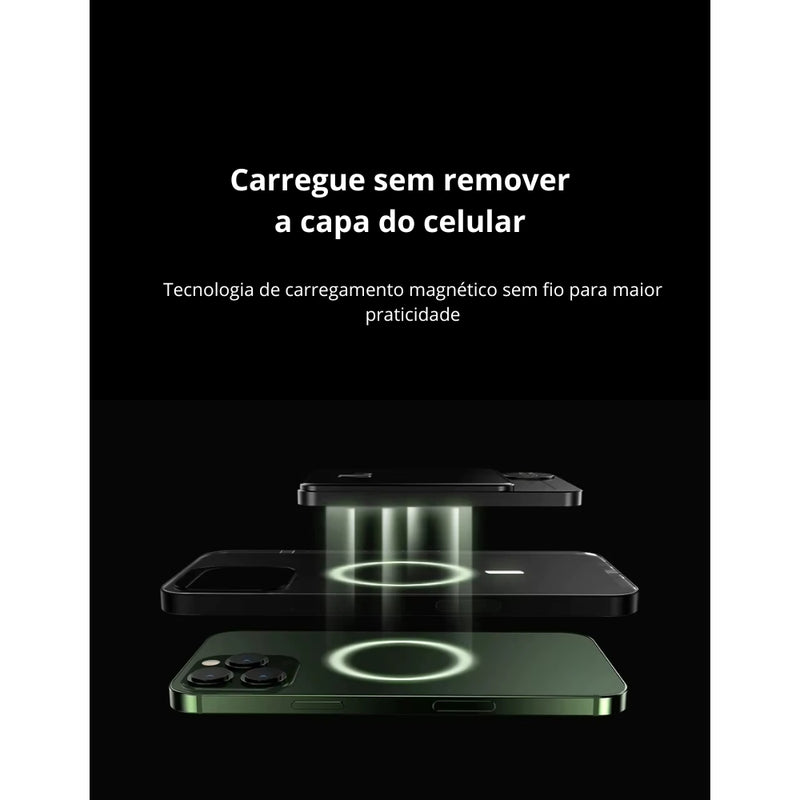 Power Bank Magnético 100.000mAh | Carregamento Rápido USB-C & MagSafe