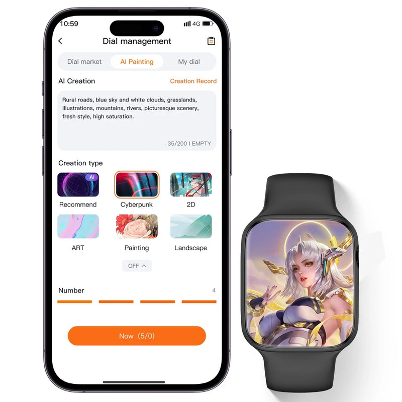Watch 9 Original - Smartwatch com Chamadas BT, NFC e GPS