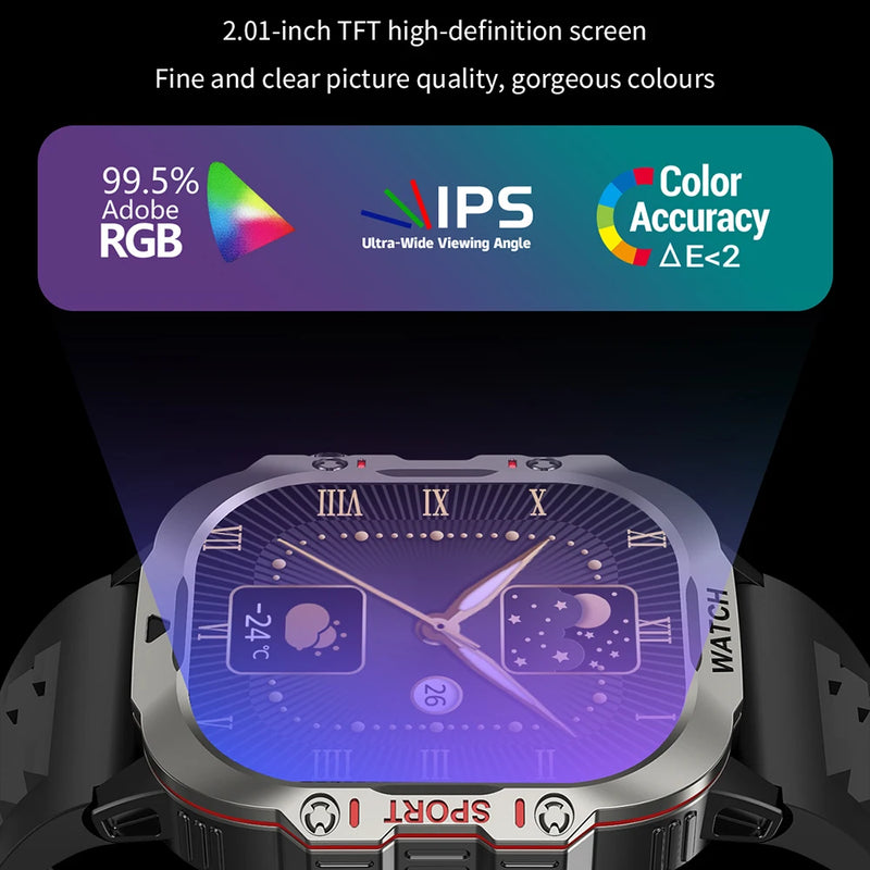 Smartwatch Fitness Masculino com Monitor de Saúde e Chamada via Bluetooth