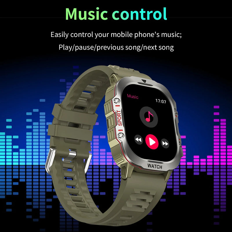 Smartwatch Fitness Masculino com Monitor de Saúde e Chamada via Bluetooth