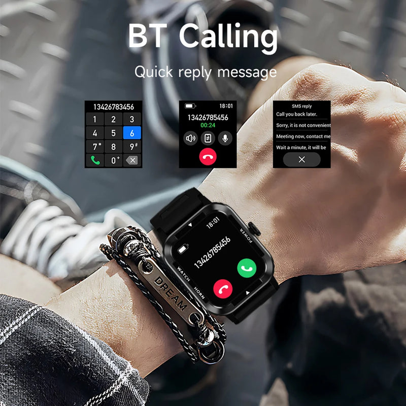 Relógio Inteligente Militar Masculino | Smartwatch IP68, 115