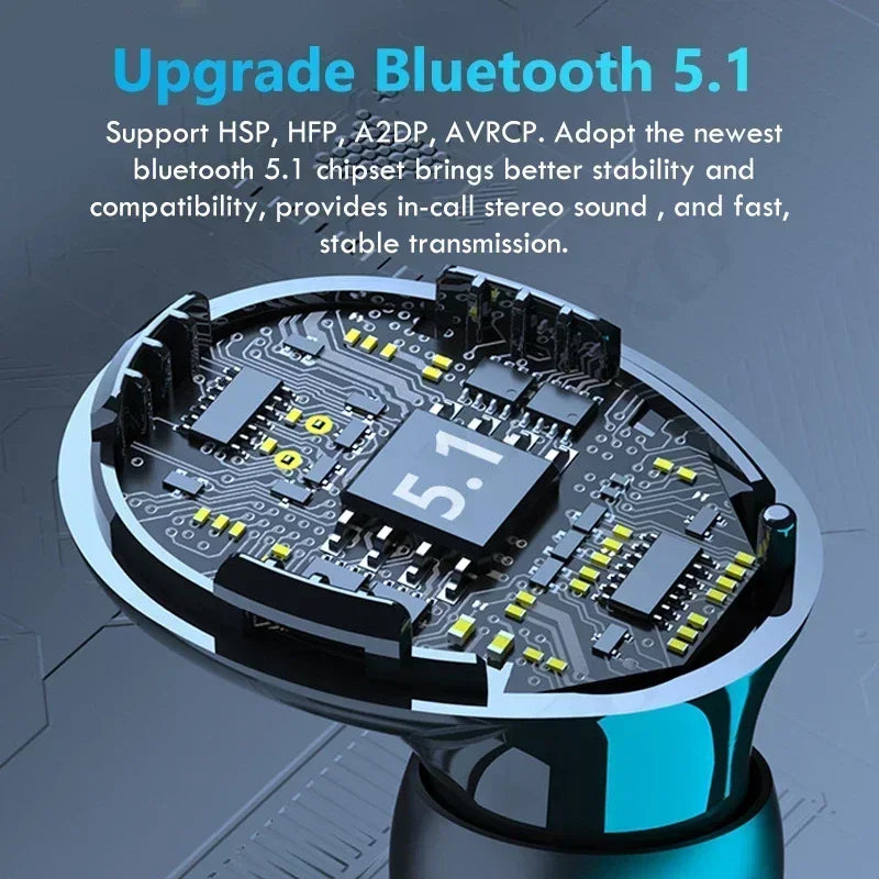 F9 Fones Bluetooth 5.3 Esportivos com Redução de Ruído e Microfone