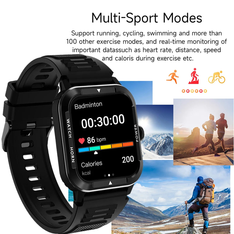 Relógio Inteligente Militar Masculino | Smartwatch IP68, 115