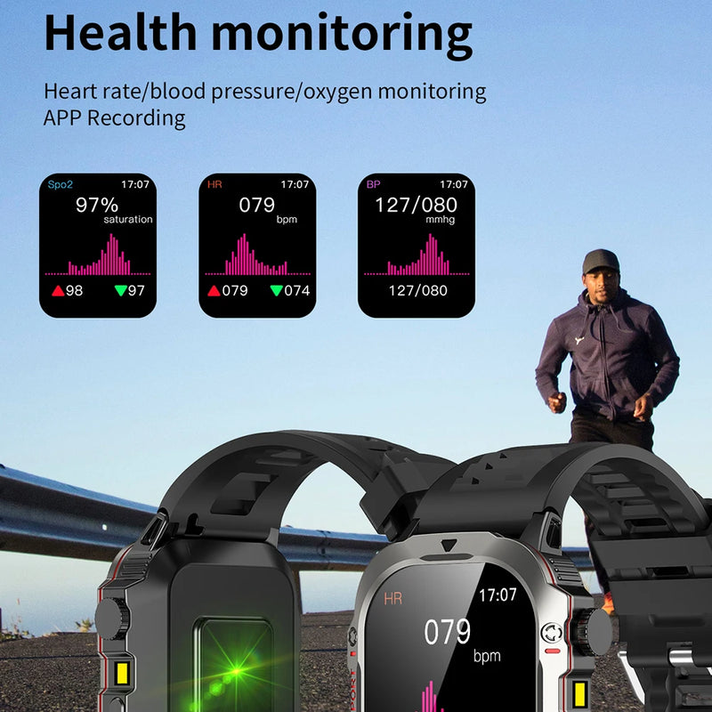 Smartwatch Fitness Masculino com Monitor de Saúde e Chamada via Bluetooth